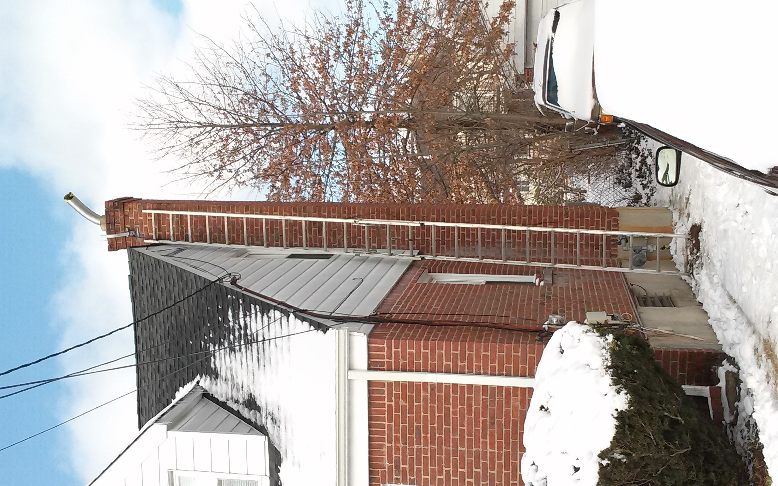 Stainless steel chimney liner installation in Albertson, NY